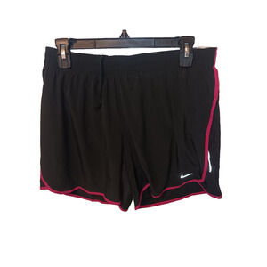 Nike Dri-Fit Running Shorts Women’s Size Large Lined Black Pink Athletic